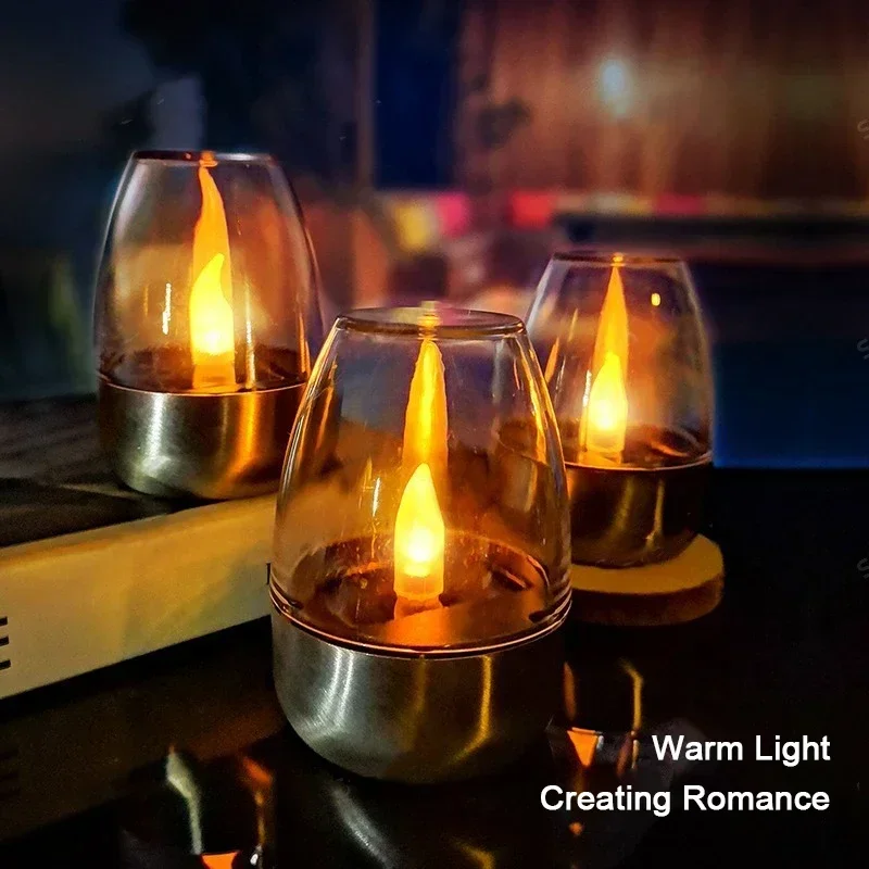 Outdoor Power Outlet Solar - LED Solar Candles Light Flameless Rechargeable