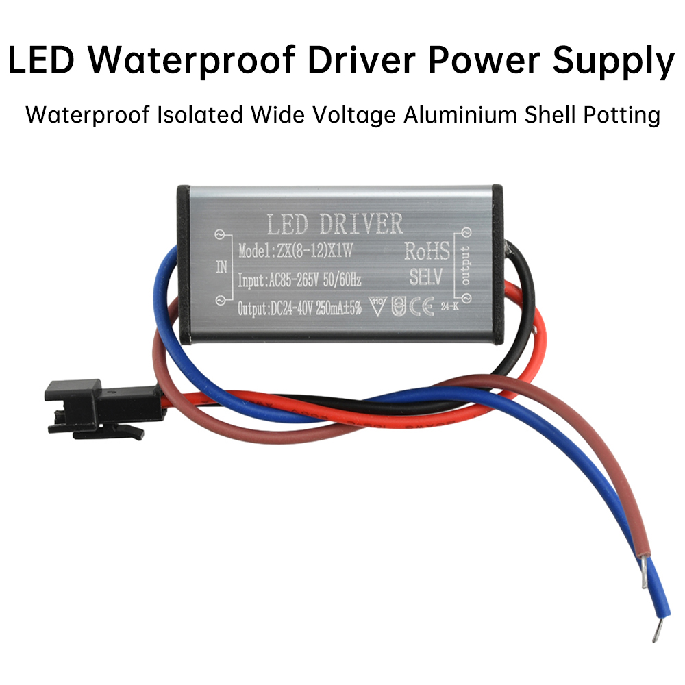 Outdoor Power Transformer - AC85-265V 1-24W IP68 Waterproof LED Driver