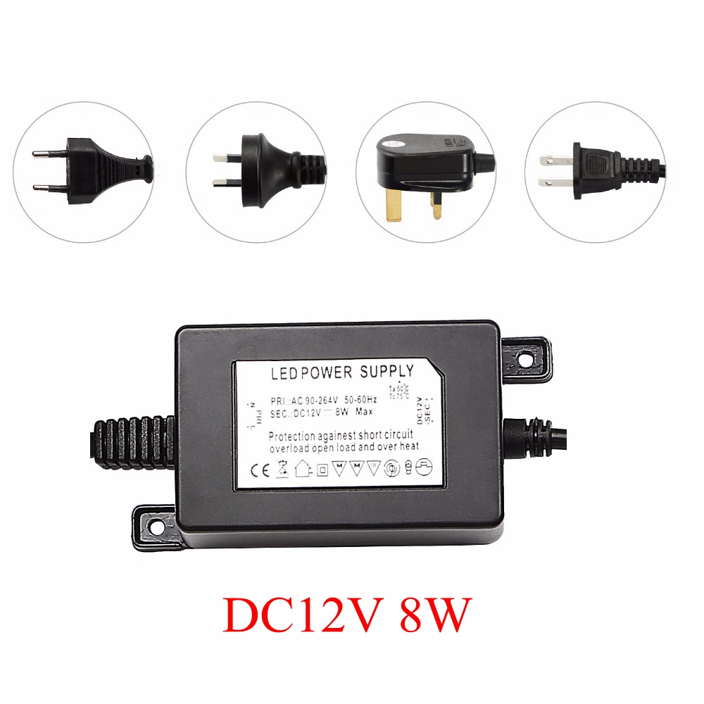 Outdoor Power Transformer - IP67 Waterproof DC12V 8W Transformer Power