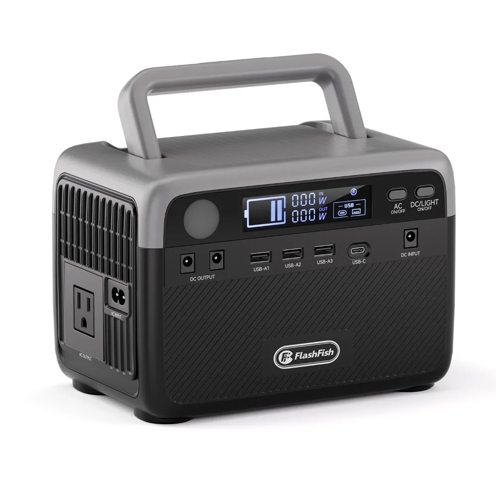 Outdoor Power Bank With Ac Outlet - 230.4Wh LiFePO4 300W (Peak 600W) Solar