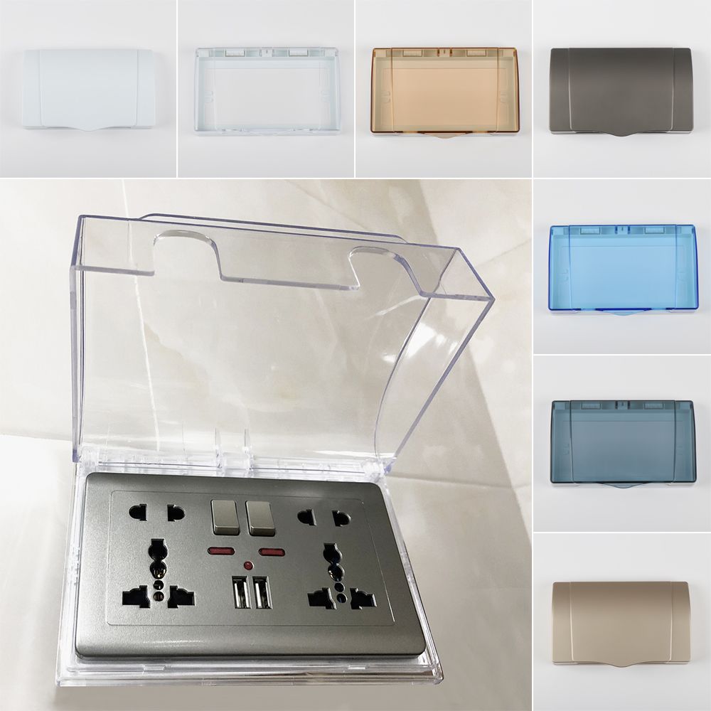 Outdoor Power Outlet Cover - Plastic Switch Protection Box Double Sockets