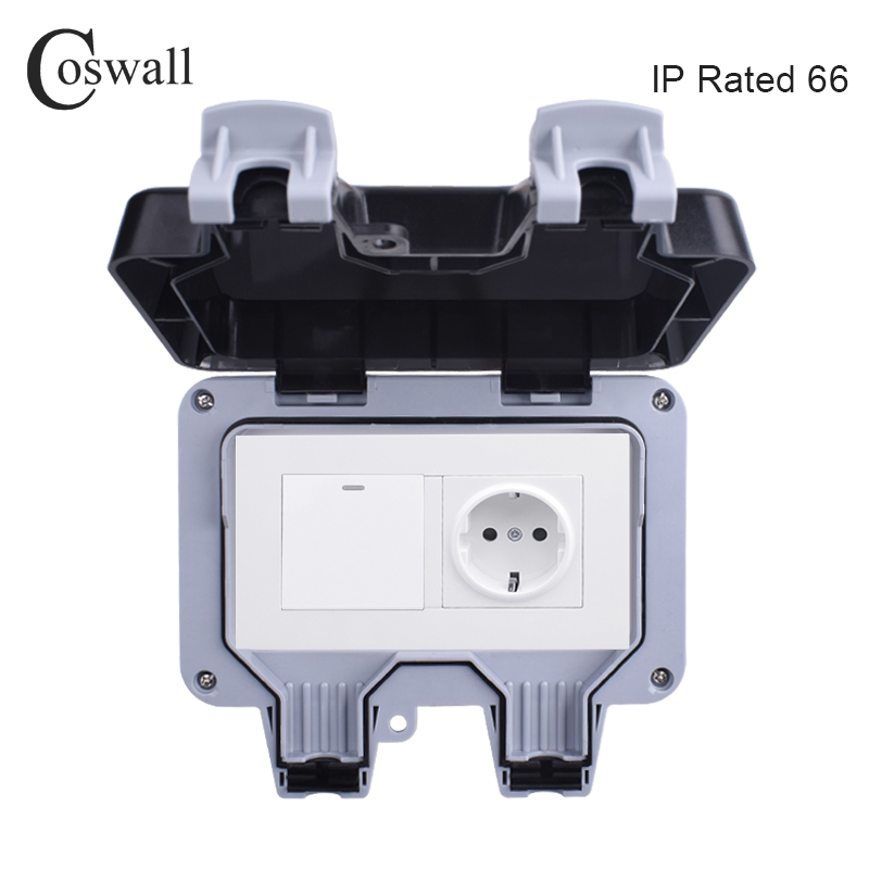Coswall IP66 Weatherproof Wate - Outdoor Power Outlet Weatherproof review and price