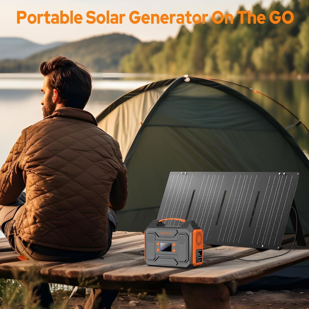 300W Solar Generator, 280Wh Po - Outdoor Power Bank With Ac Outlet review and price