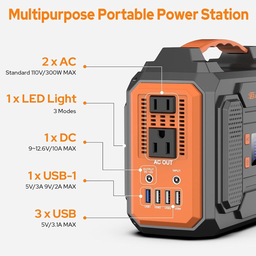 300W Solar Generator, 280Wh Po - Outdoor Power Bank With Ac Outlet review and price