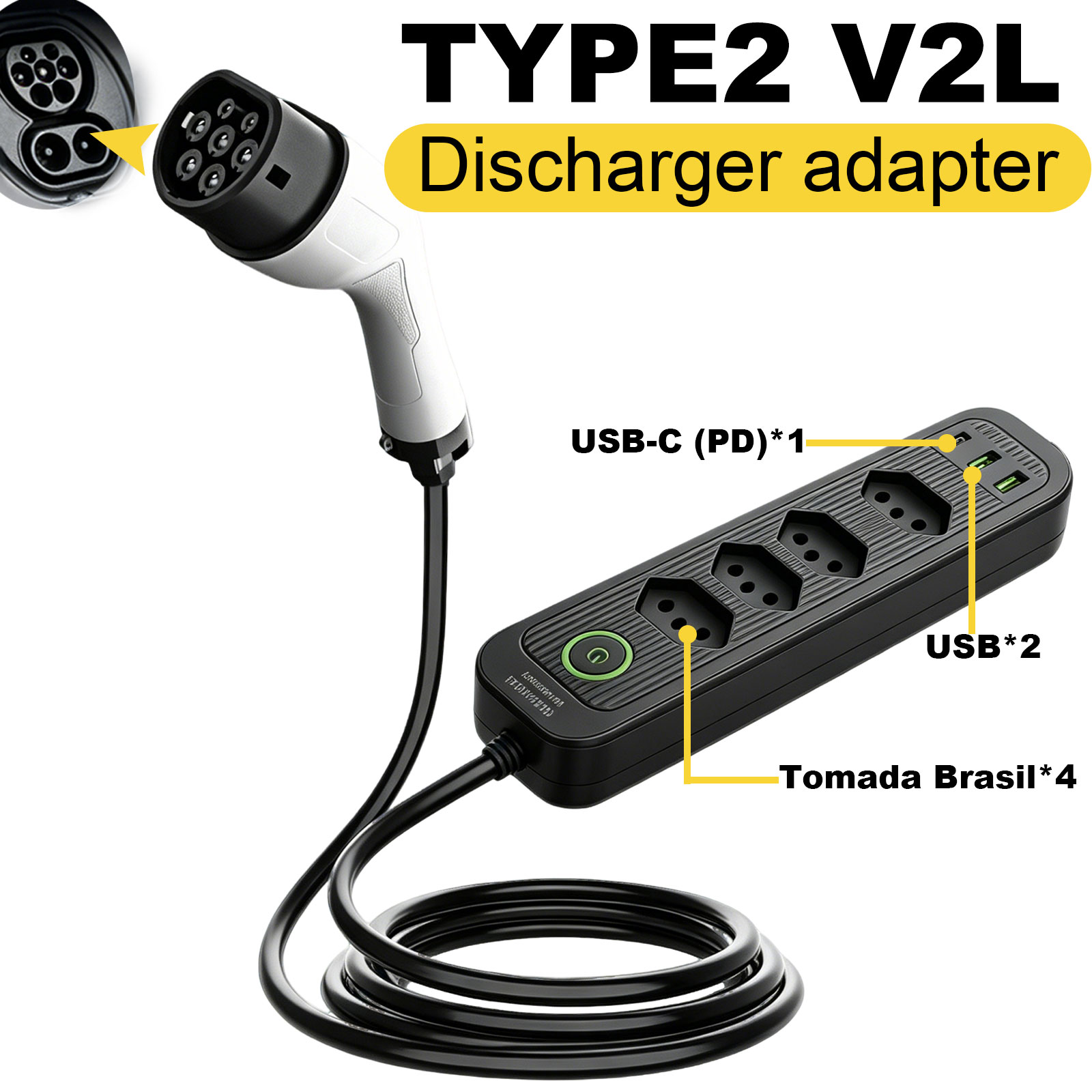 Type2 V2L Discharge Adapter 16 - Outdoor Power Outlet review and price