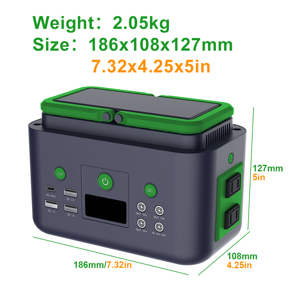 200W Portable Solar Power Stat - Outdoor Power Bank With Ac Outlet review and price