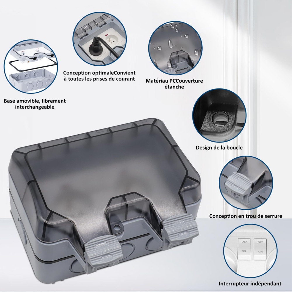 EIOMR France IP66 Weatherproof - Outdoor Power Outlet Weatherproof review and price
