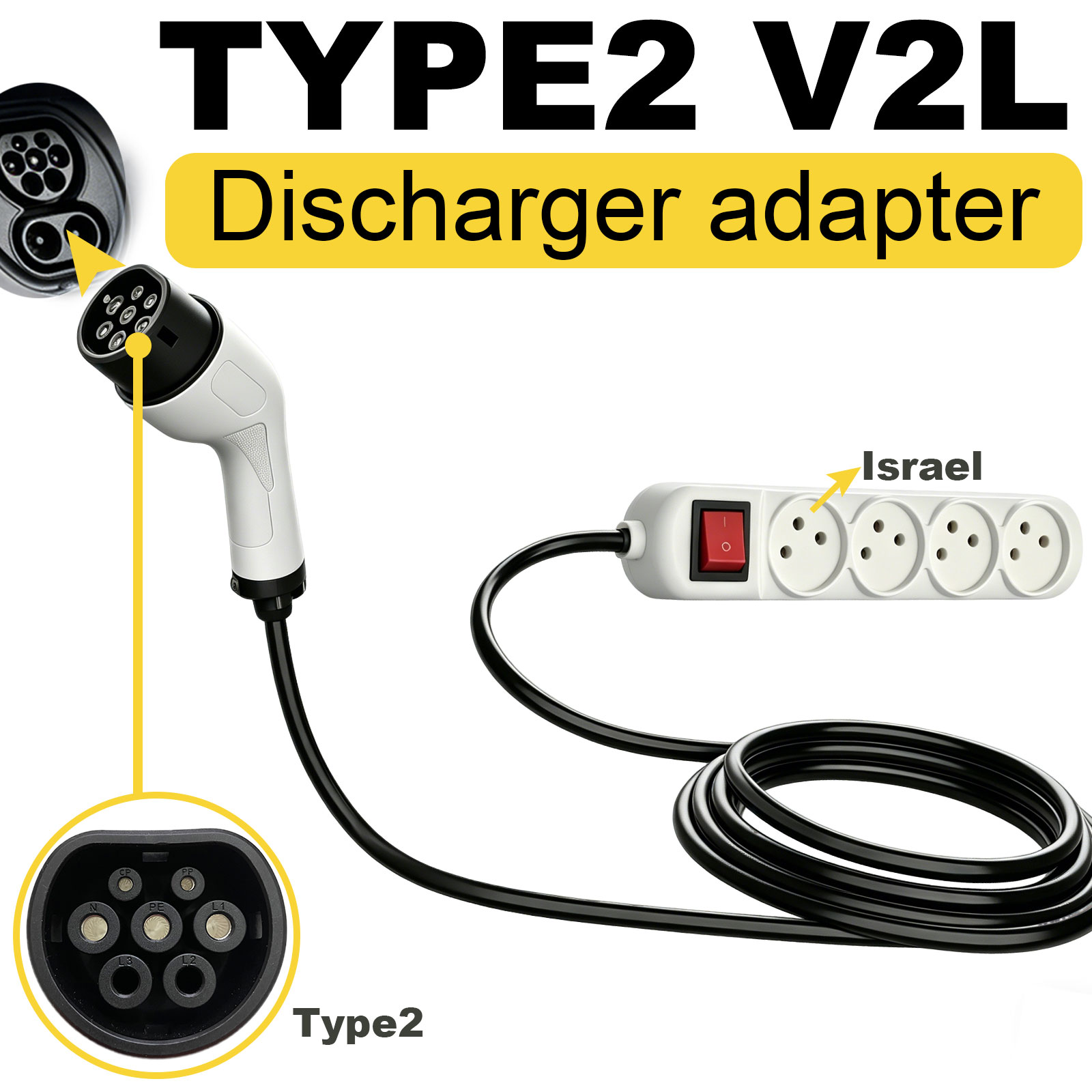Type2 V2L Discharge Adapter Is - Outdoor Power Outlet review and price