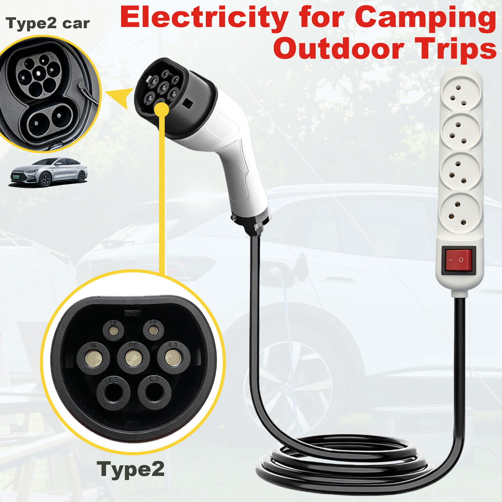 Type2 V2L Discharge Adapter Is - Outdoor Power Outlet review and price
