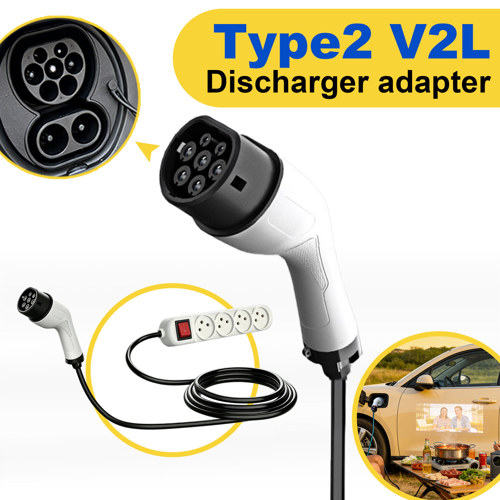 Type2 V2L Discharge Adapter Is - Outdoor Power Outlet review and price