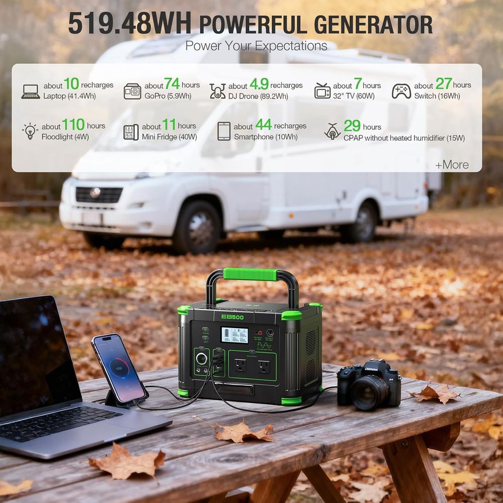 500W Portable Power Station 51 - Outdoor Power Outlet review and price