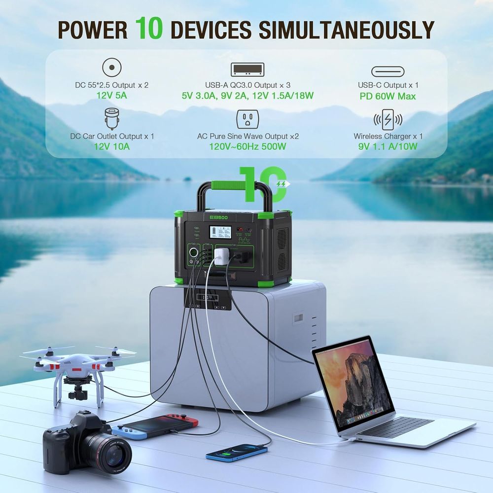 500W Portable Power Station 51 - Outdoor Power Outlet review and price