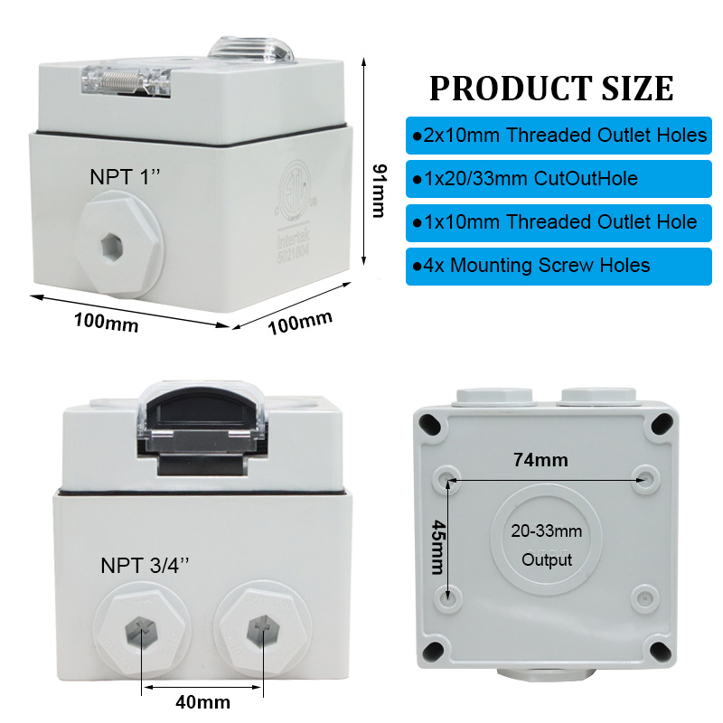 125/250V 20A Generator RV Powe - Outdoor Power Inlet Box review and price