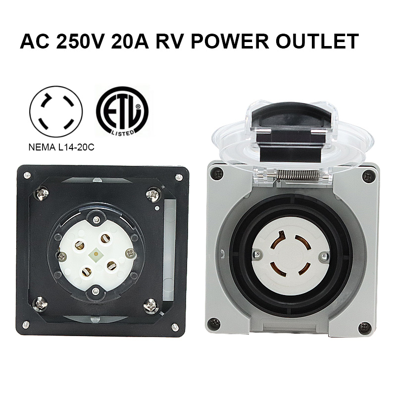 125/250V 20A Generator RV Powe - Outdoor Power Inlet Box review and price