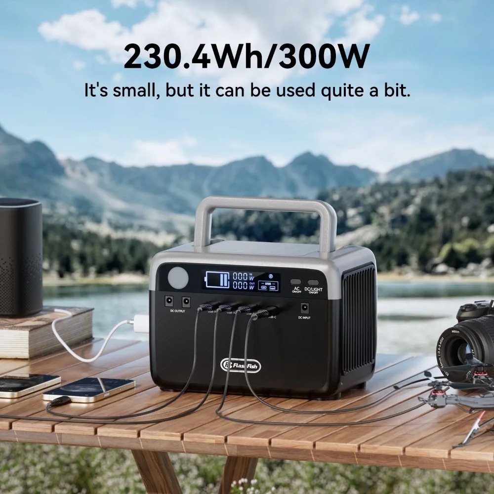 230.4Wh LiFePO4 300W (Peak 600 - Outdoor Power Bank With Ac Outlet review and price