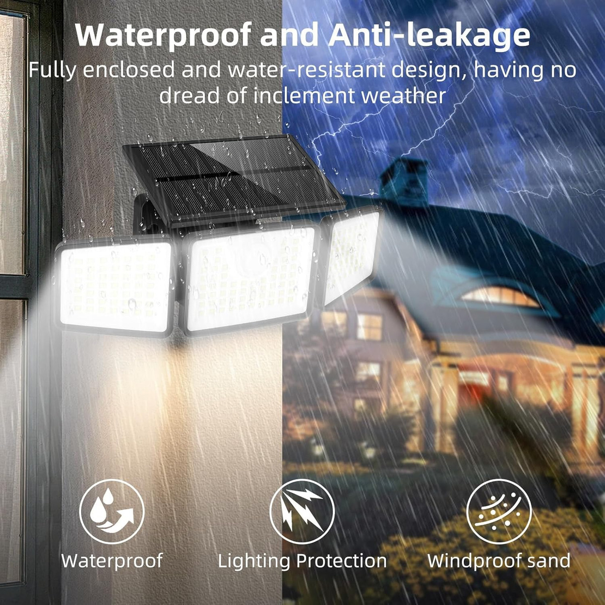Solar LED Wall Light |Three-he - Outdoor Power Outlet Weatherproof review and price