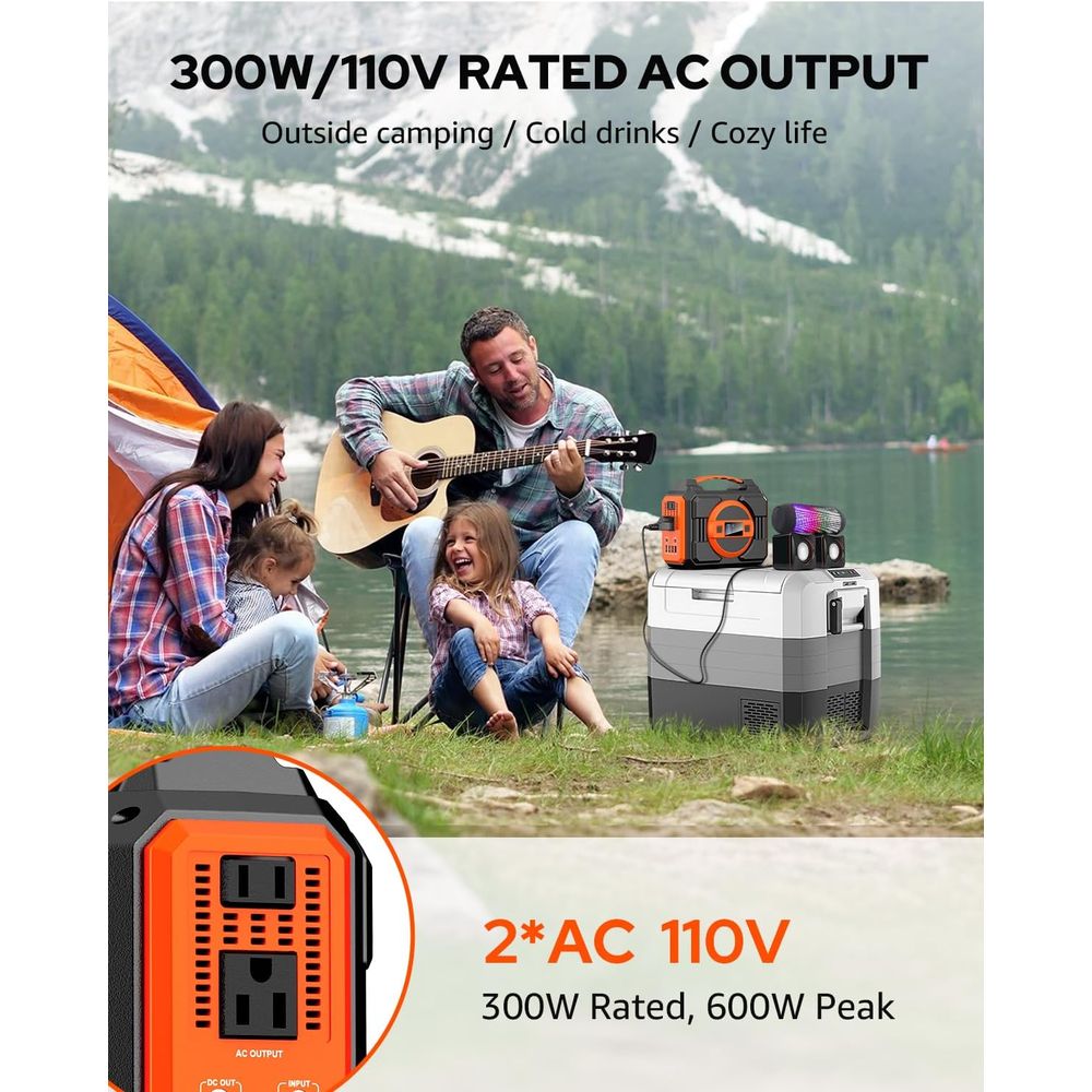 Portable 300W Solar Generator  - Outdoor Power Bank With Ac Outlet review and price