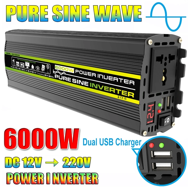 6000W DC12/24V to AC 220V Pure - Outdoor Power Transformer review and price