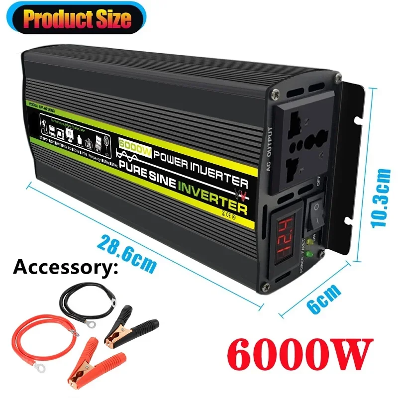 6000W DC12/24V to AC 220V Pure - Outdoor Power Transformer review and price